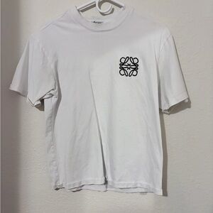 Loewe White Short Sleeve Tee with Logo